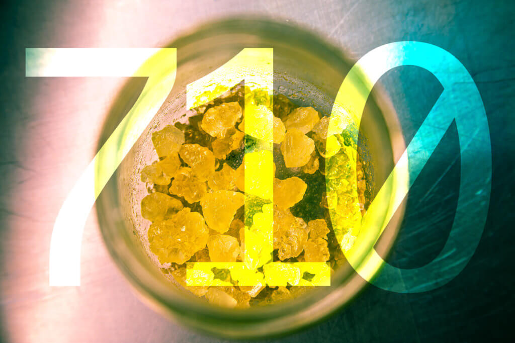 cannabis concentrate with the number 710