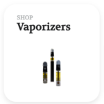 Three thc vapes with the cta "shop vaporizers